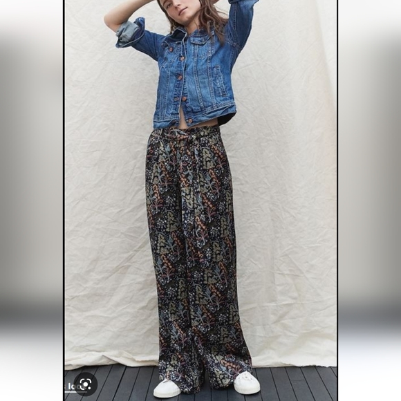 J. Crew Point Sur satin-back crepe paper-bag pant Jungle print 6 NWOT - Picture 3 of 7